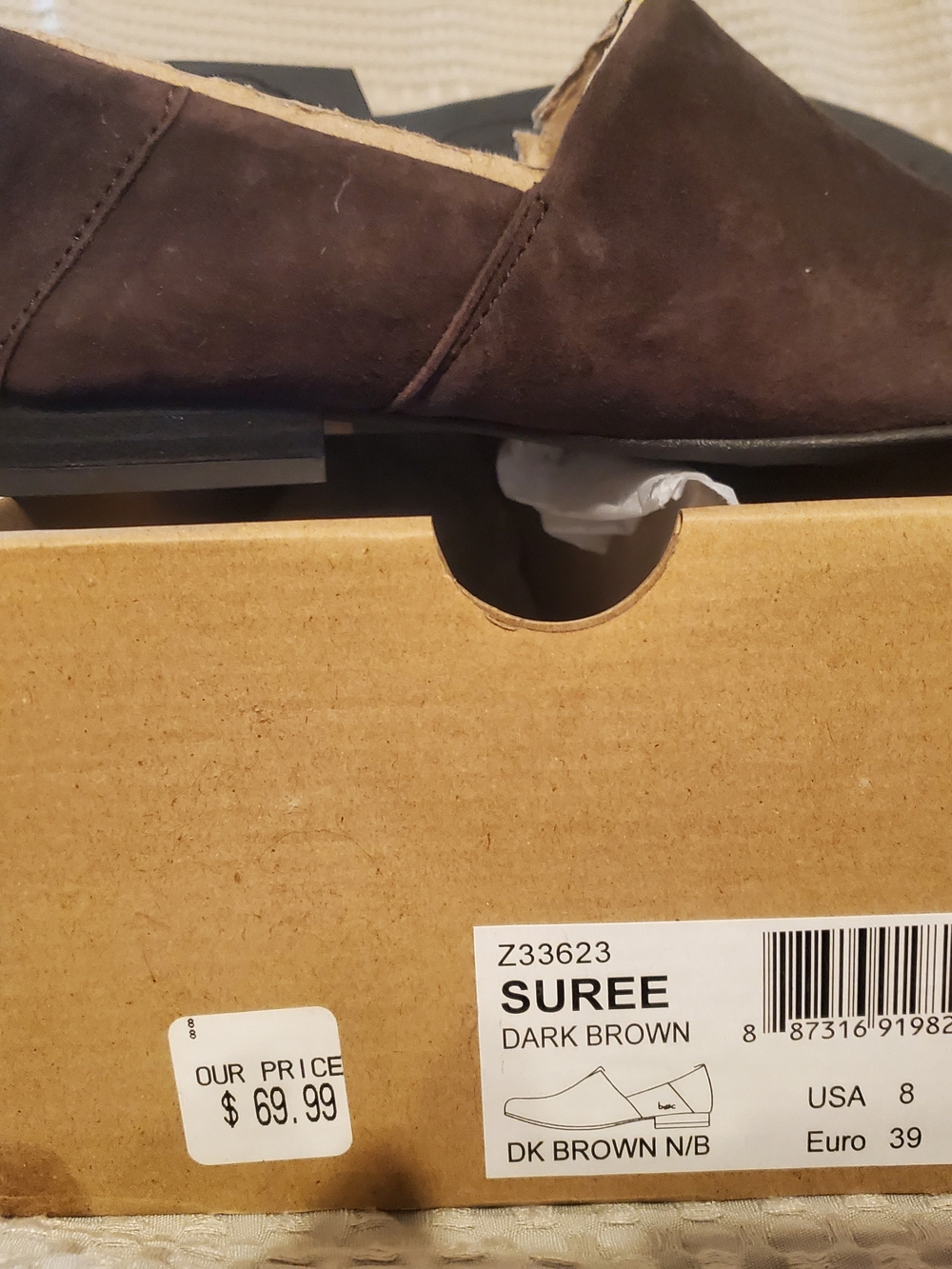 b.o.c. Suree Dark Brown Suede Flats